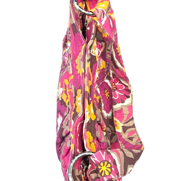Vera Bradley Pink and Brown Reversible Shoulder Bag with Spacious Interior - Picture 8 of 10